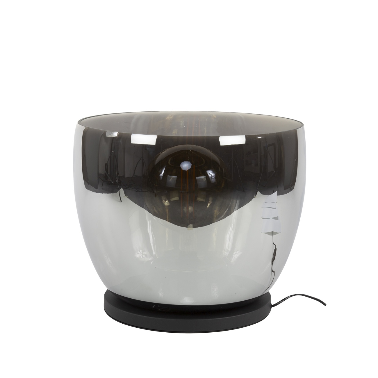 Tischleuchte Vasika - Rauchglas, inkl. LED, Ø 48 cm