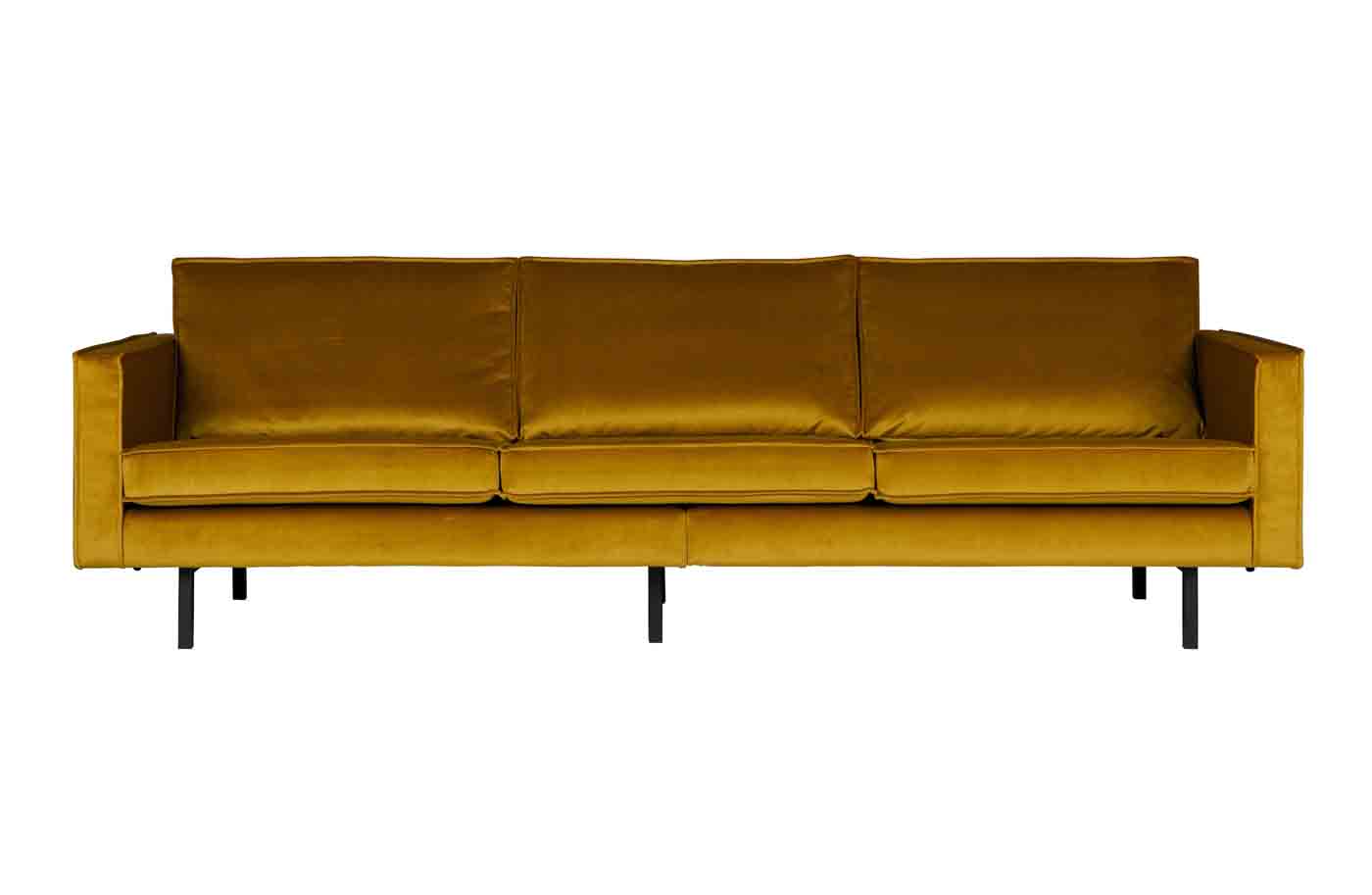 Rodeo Sofa 3-Sitzer Samt, Ocker