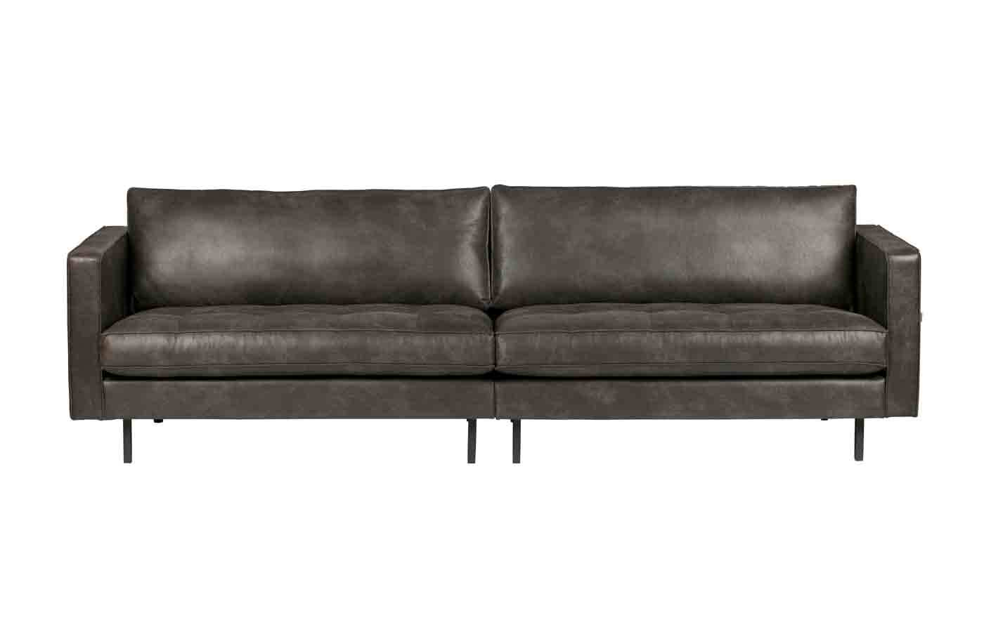 Rodeo Classic Sofa 3 Sitzer Lederoptik, Schwarz