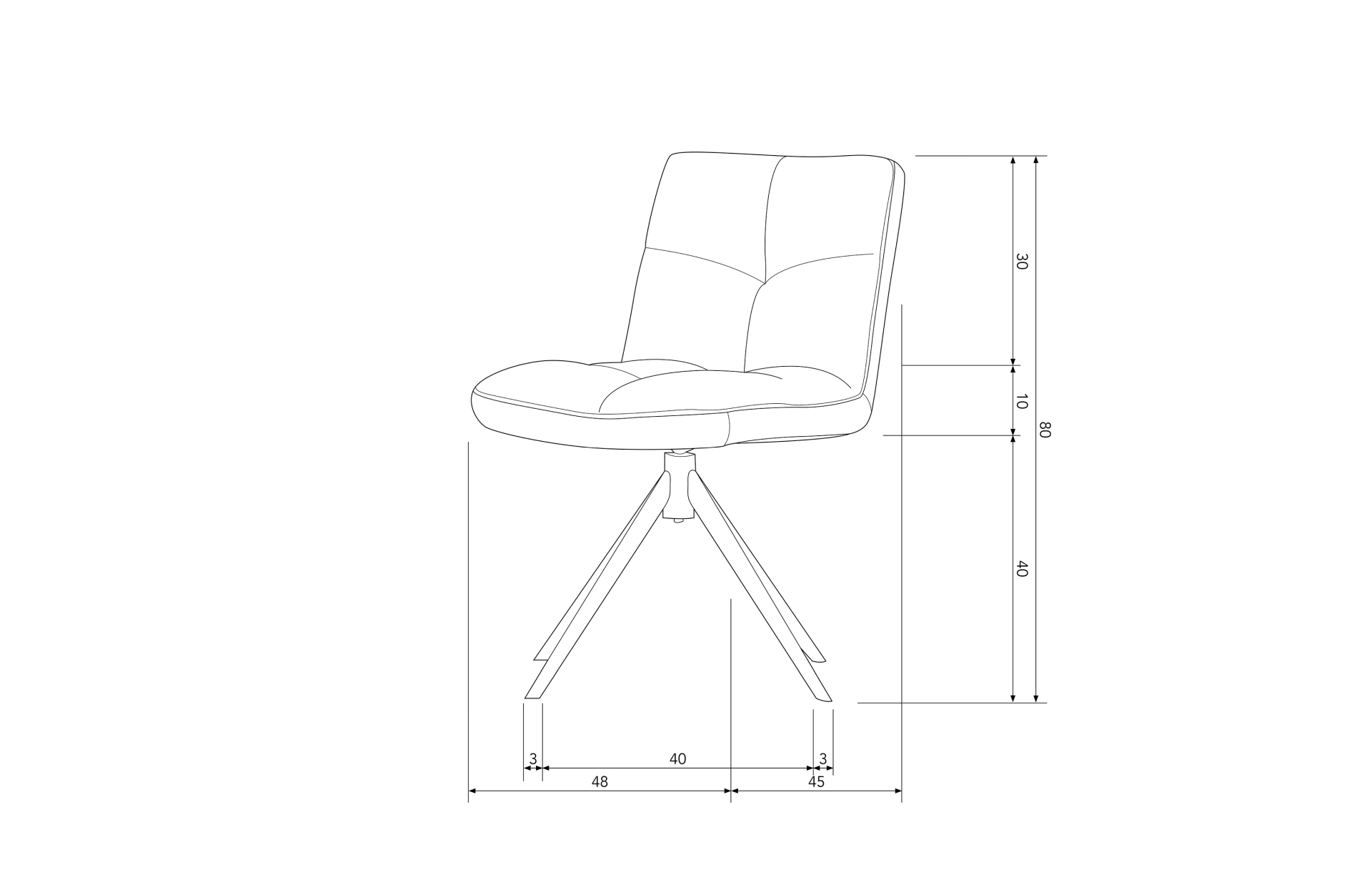 Esszimmerstuhl Vinny aus Boucle Stoff