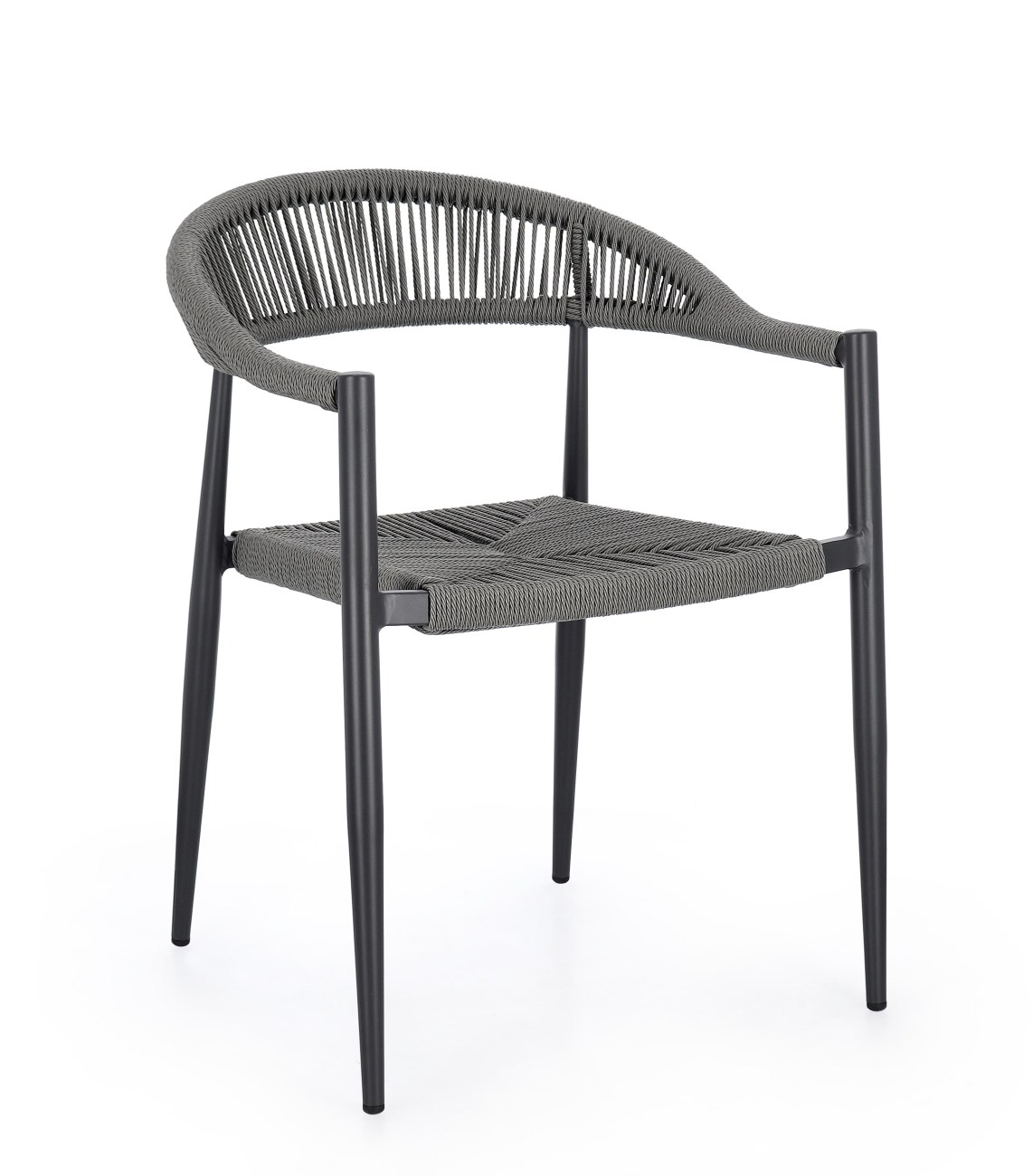 Gartenstuhl Jandia aus Aluminium, Anthrazit / Grau