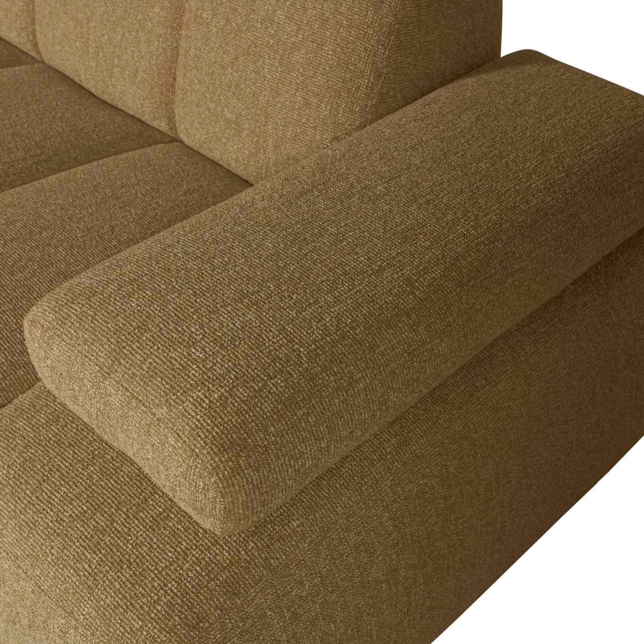 Modulsofa Mojo Boucle 1,5er Arm-Rechts, Gelb/Braun