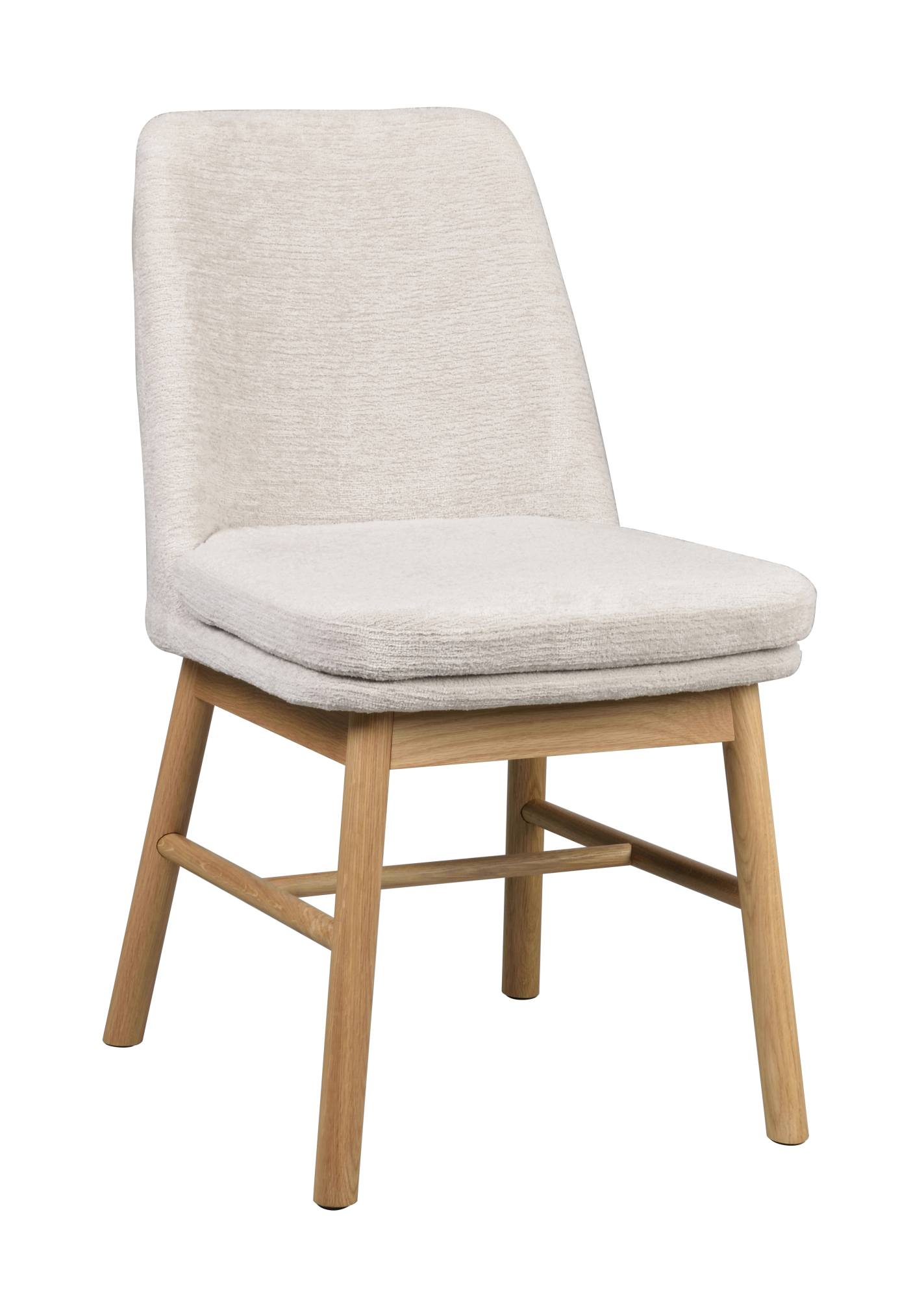 Stuhl Amesbury 2er Set Beige, Eiche Natur