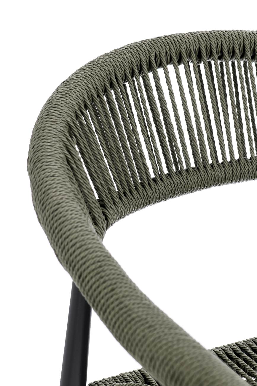 Gartenstuhl Jandia aus Aluminium, Anthrazit / Grün