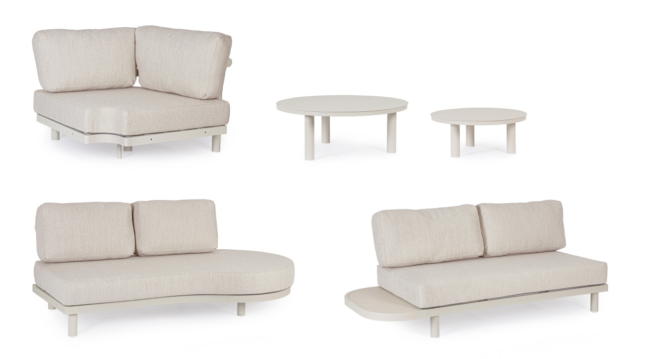 Gartenecksofa Hercules Inkl. Couchtisch-Set, Morny