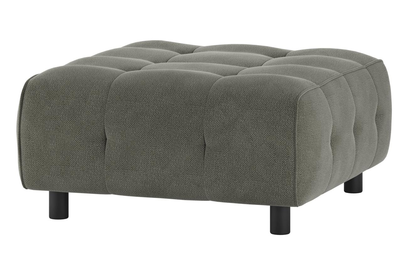 Hocker Louis aus gewebten Stoff, Grün