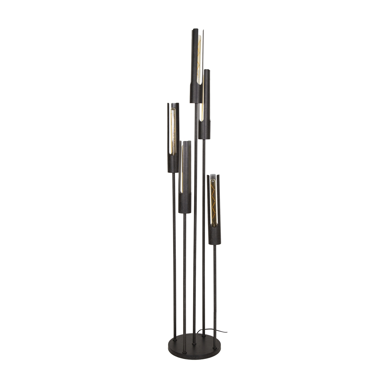 Stehleuchte Pinotuba, 5-flammig - Metall in Artic-Schwarz, inkl. LED