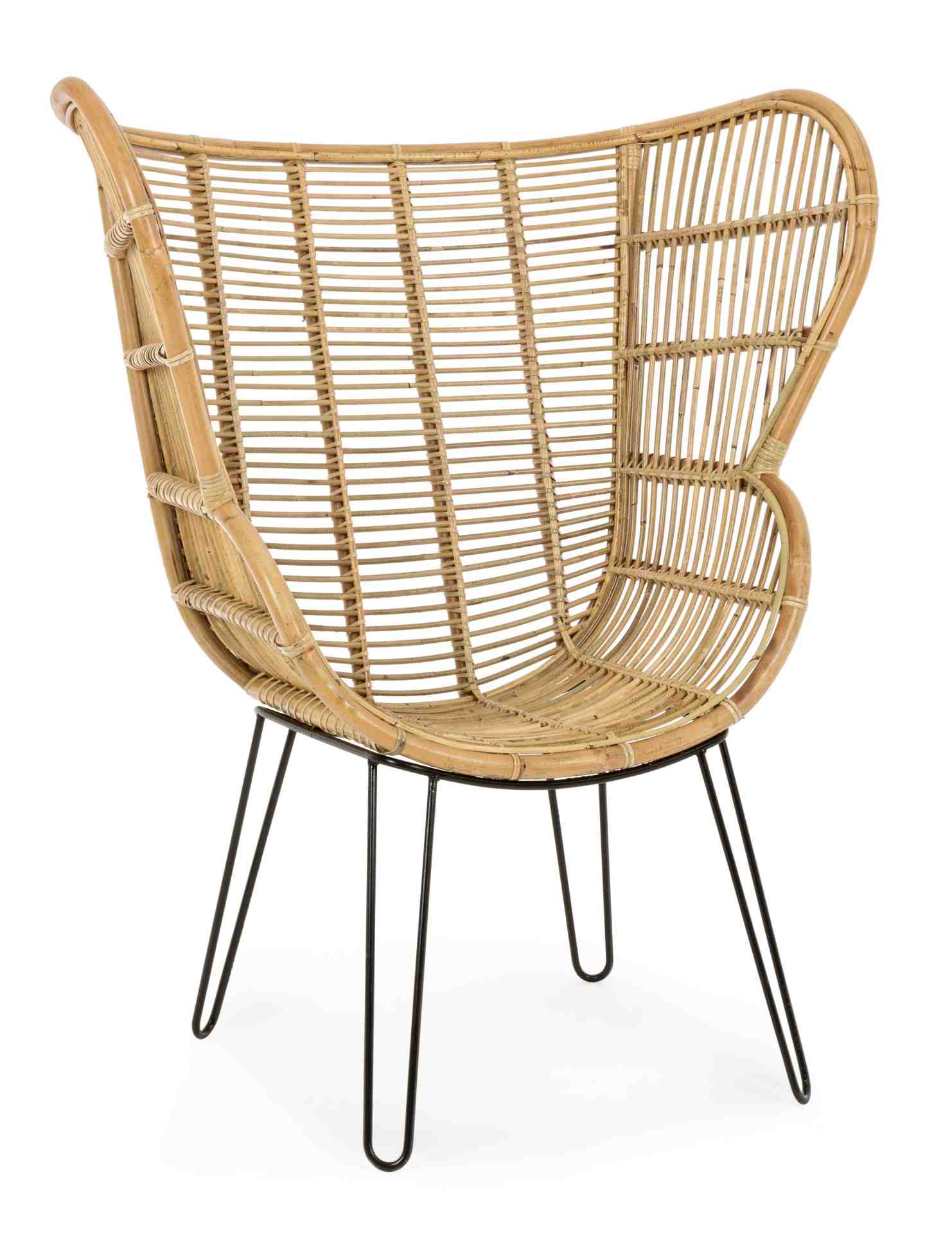 Sessel Estefan aus Rattan, Natur