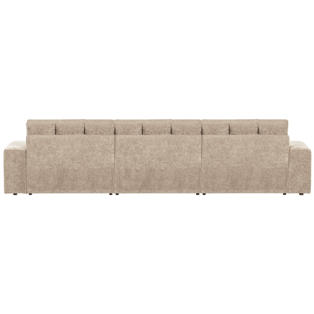 Chaiselongue Date aus Webstoff Links, Nougat