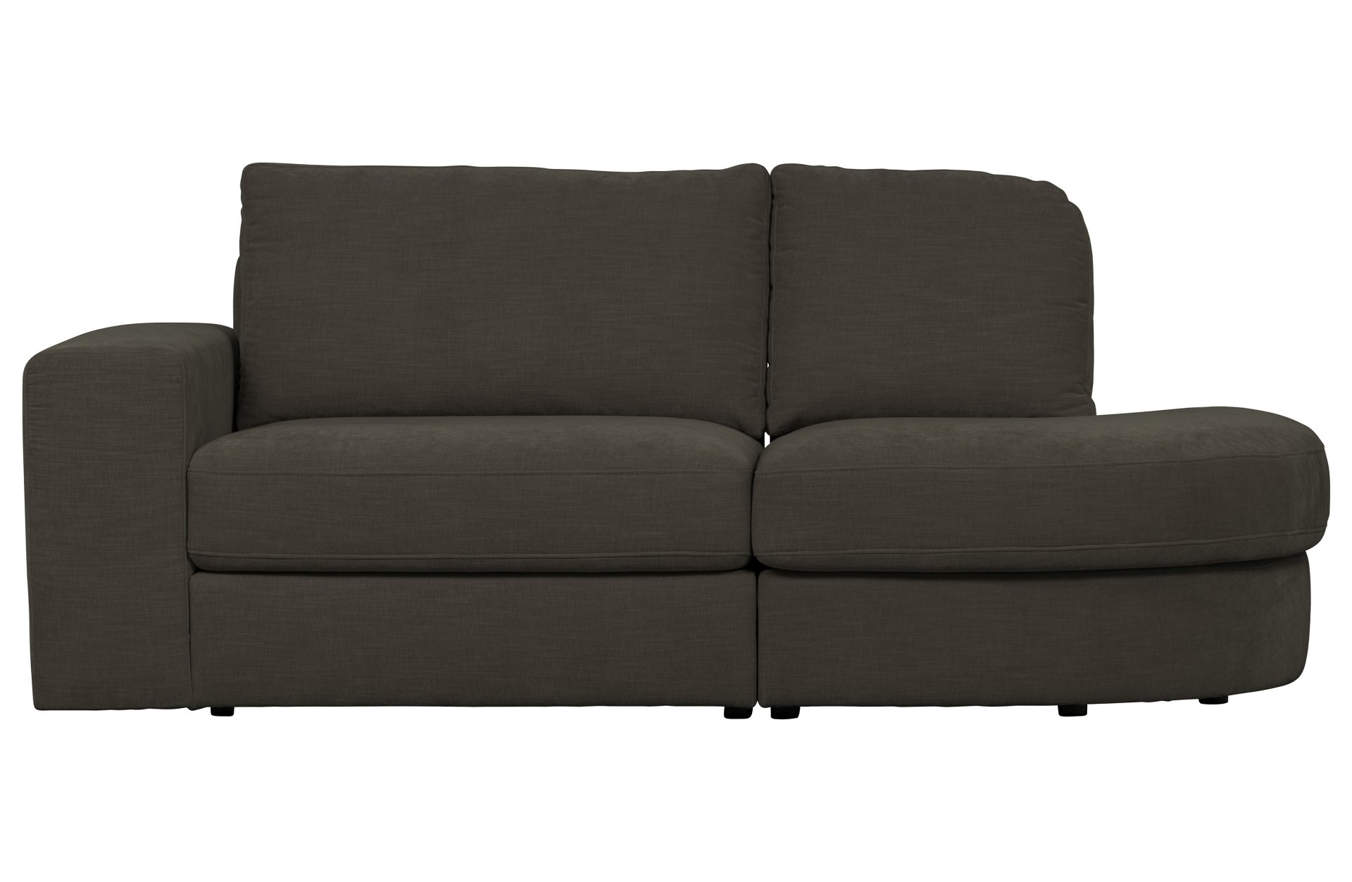 Modulsofa Family 1-Seat Eck-Element Rund Rechts, Anthrazit