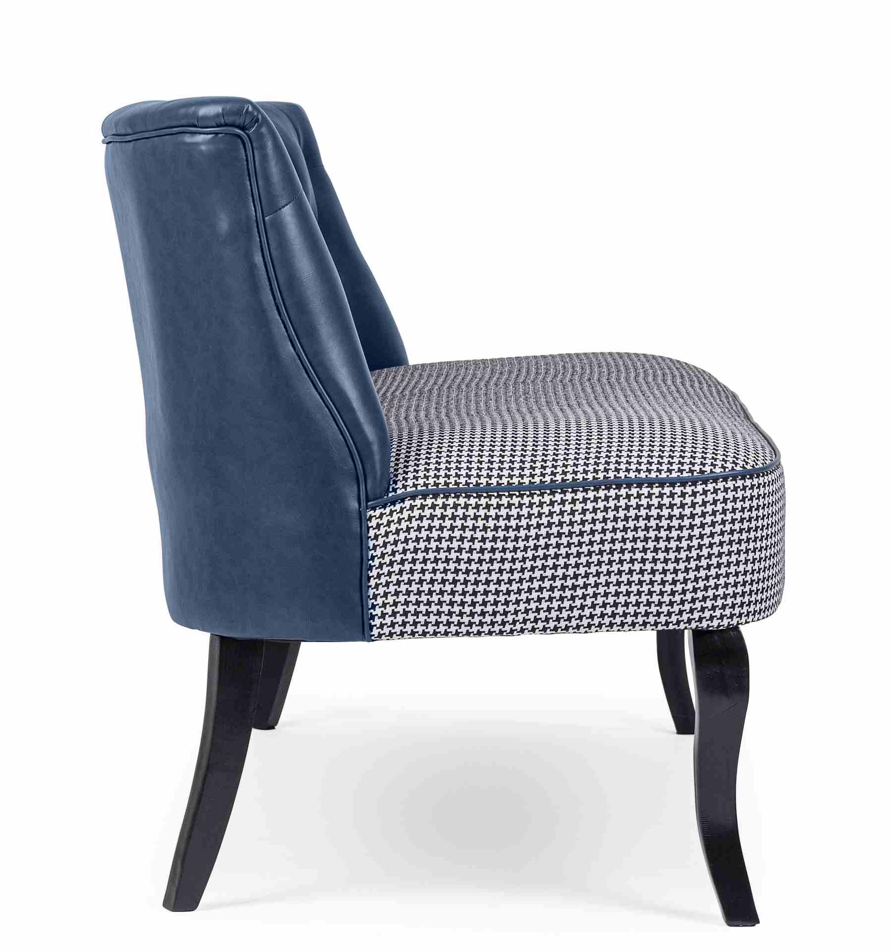 2-Sitzer Sofa Batilda aus Kunstleder, Blau