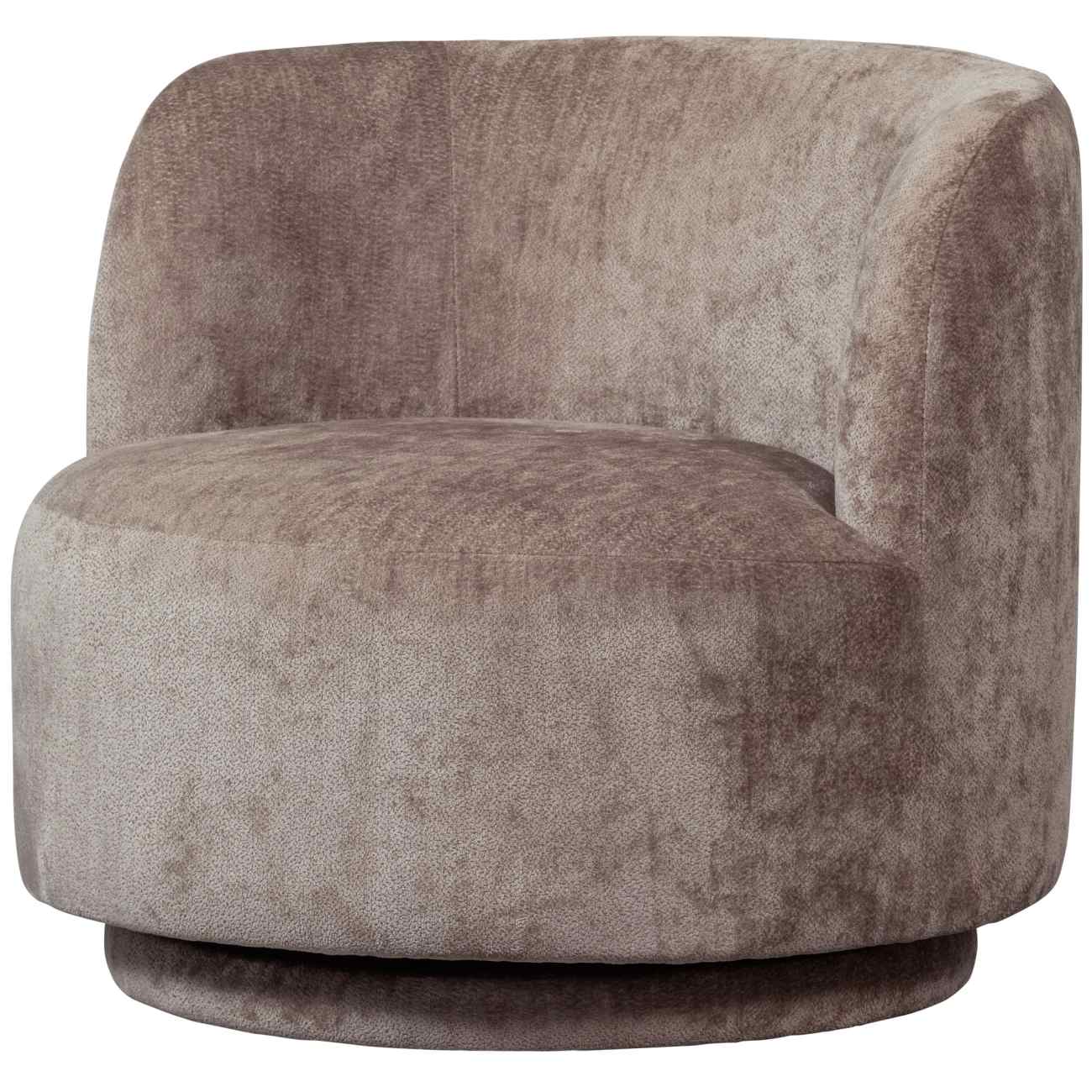 Sessel Popular aus Chenille-Stoff, Taupe