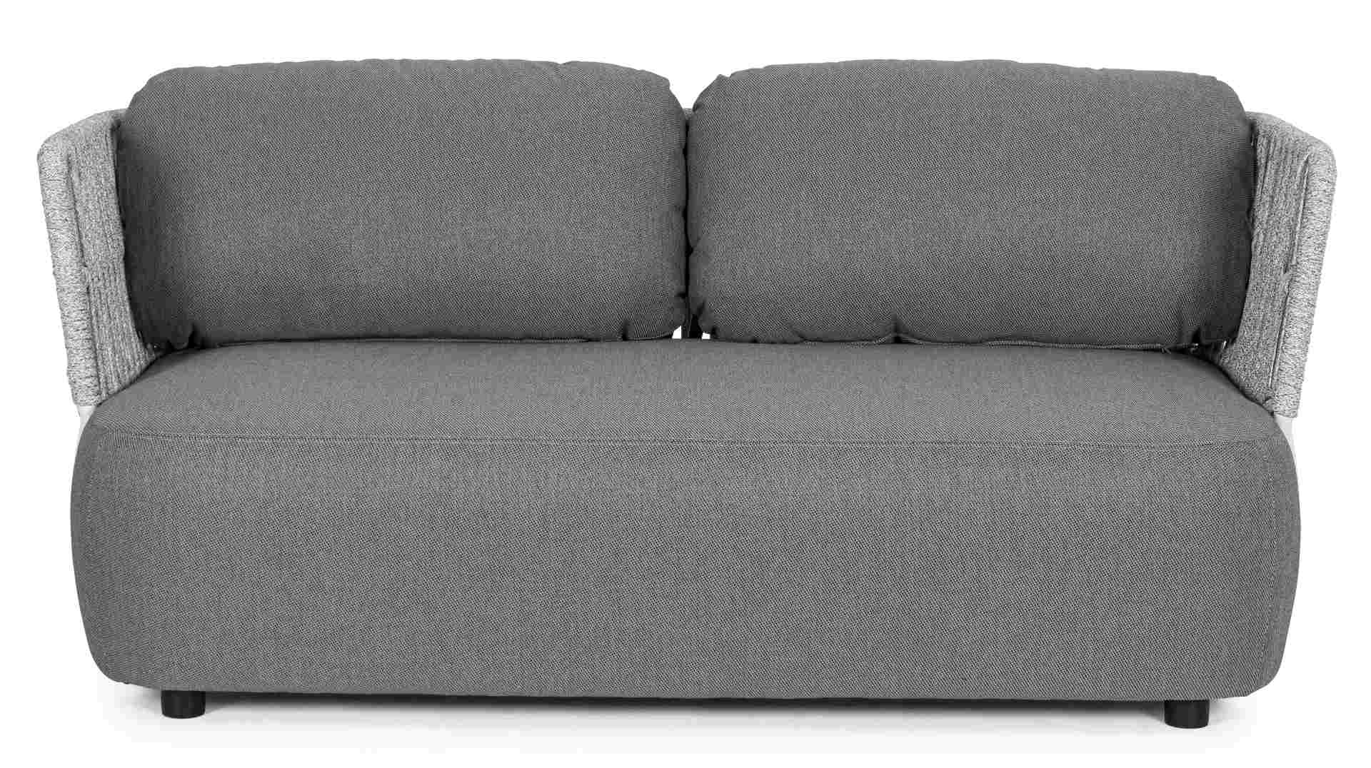 Sofa Palmer aus Aluminium, Grau