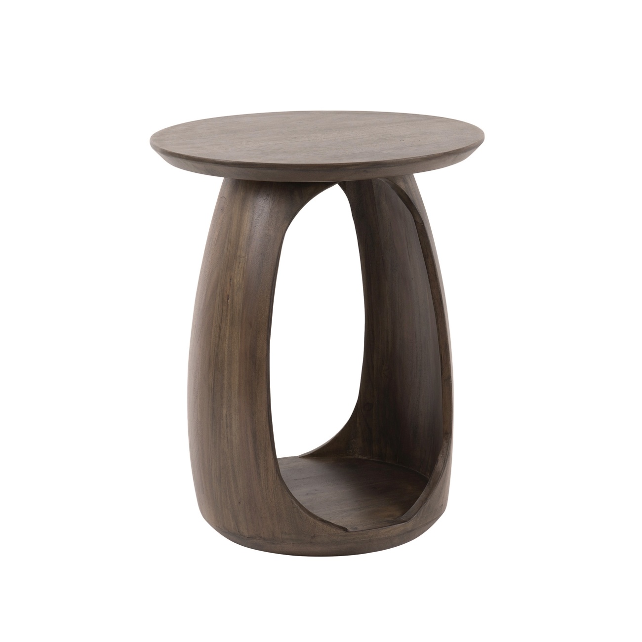 Beistelltisch Caviro - massives Akazienholz Braun, Ø 45 cm