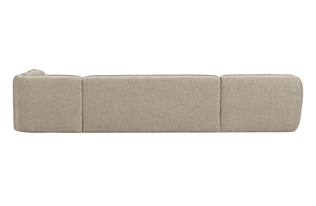 Sofa Polly U-Form aus Webstoff Rechts, Sand