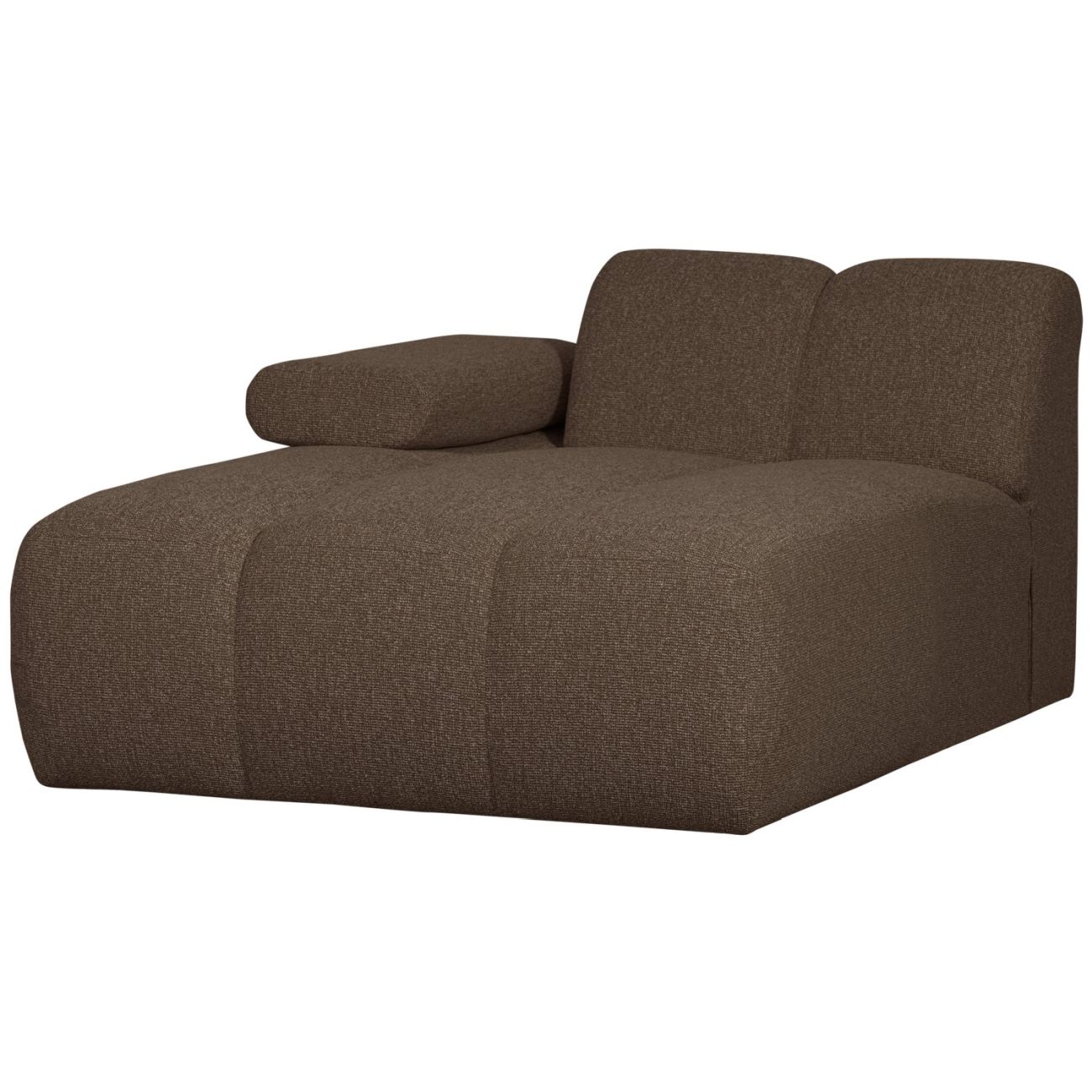 Modulsofa Mojo Boucle Chaiselongue-Links, Braun