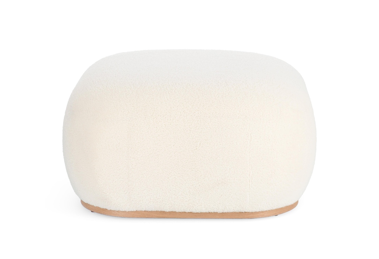 Pouf Mariana aus Boucle-Stoff