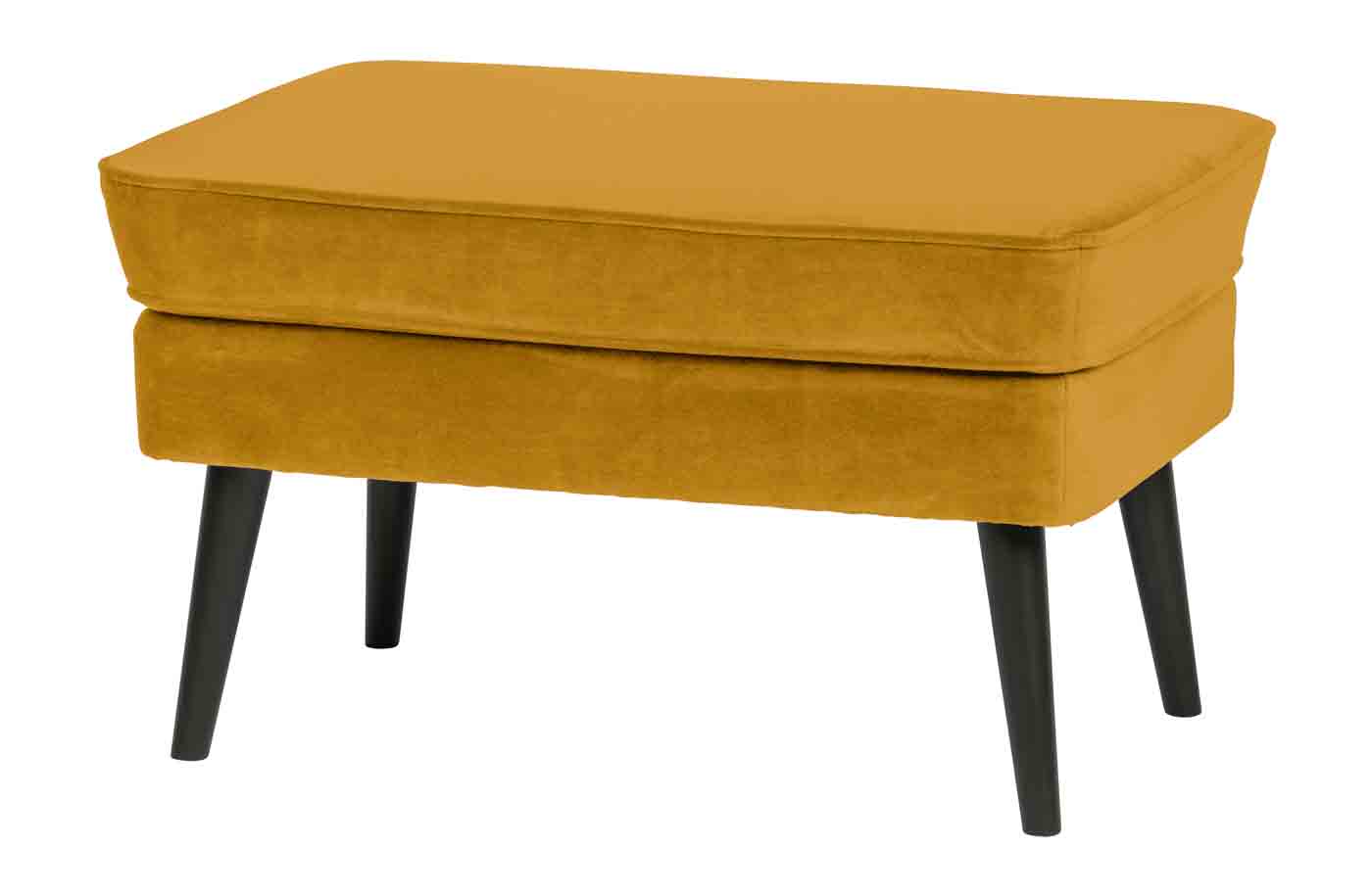 Hocker Rocco Samt, Gelb