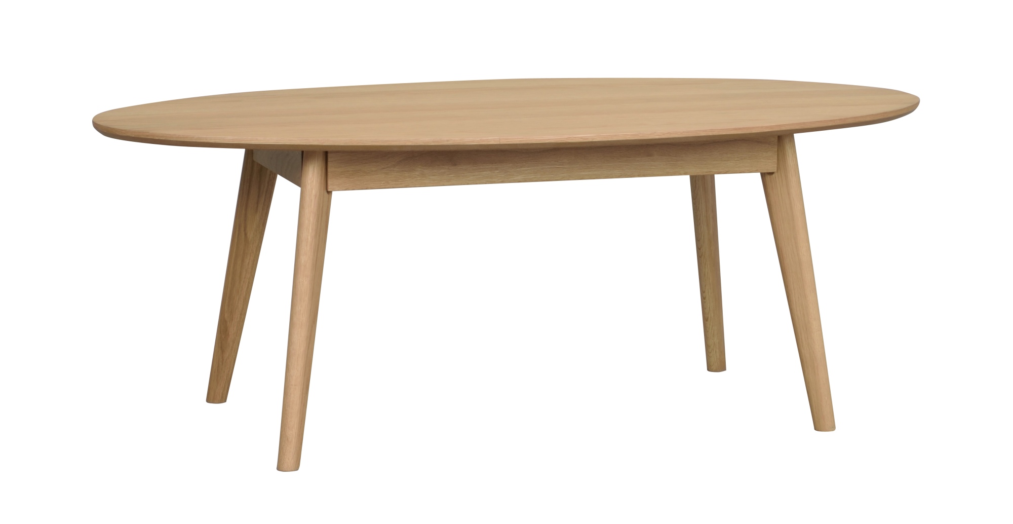Couchtisch Yumi Oval 130x65cm, Esche Natur