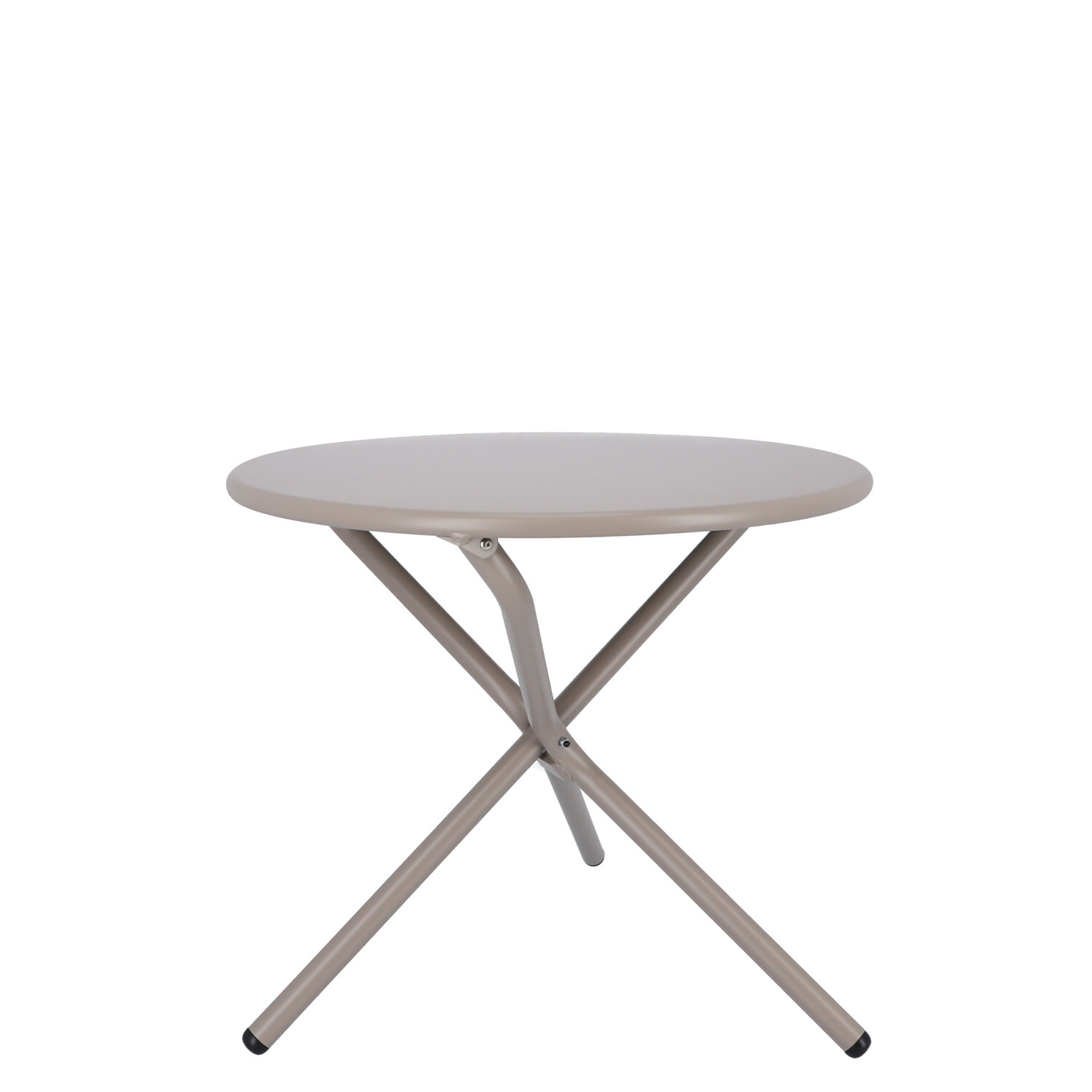 Beistelltisch Tris aus Aluminium, Taupe