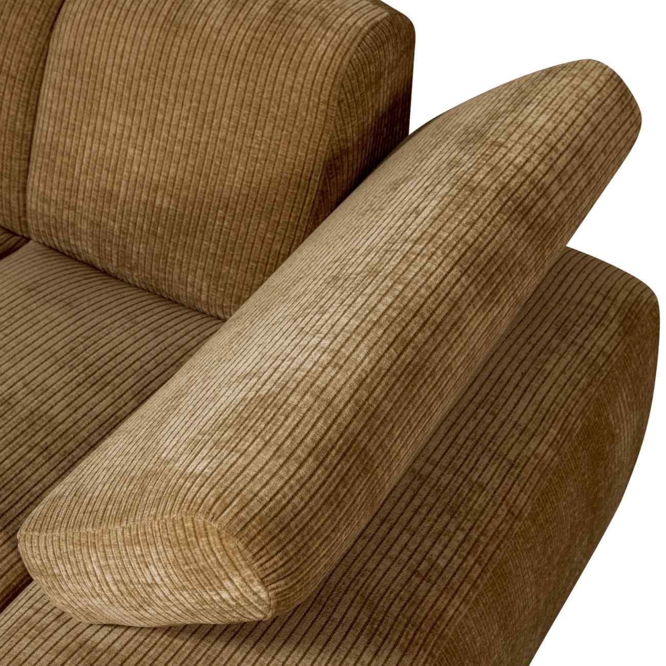 Modulsofa Mojo Flachcord Chaiselongue-Rechts, Honiggelb