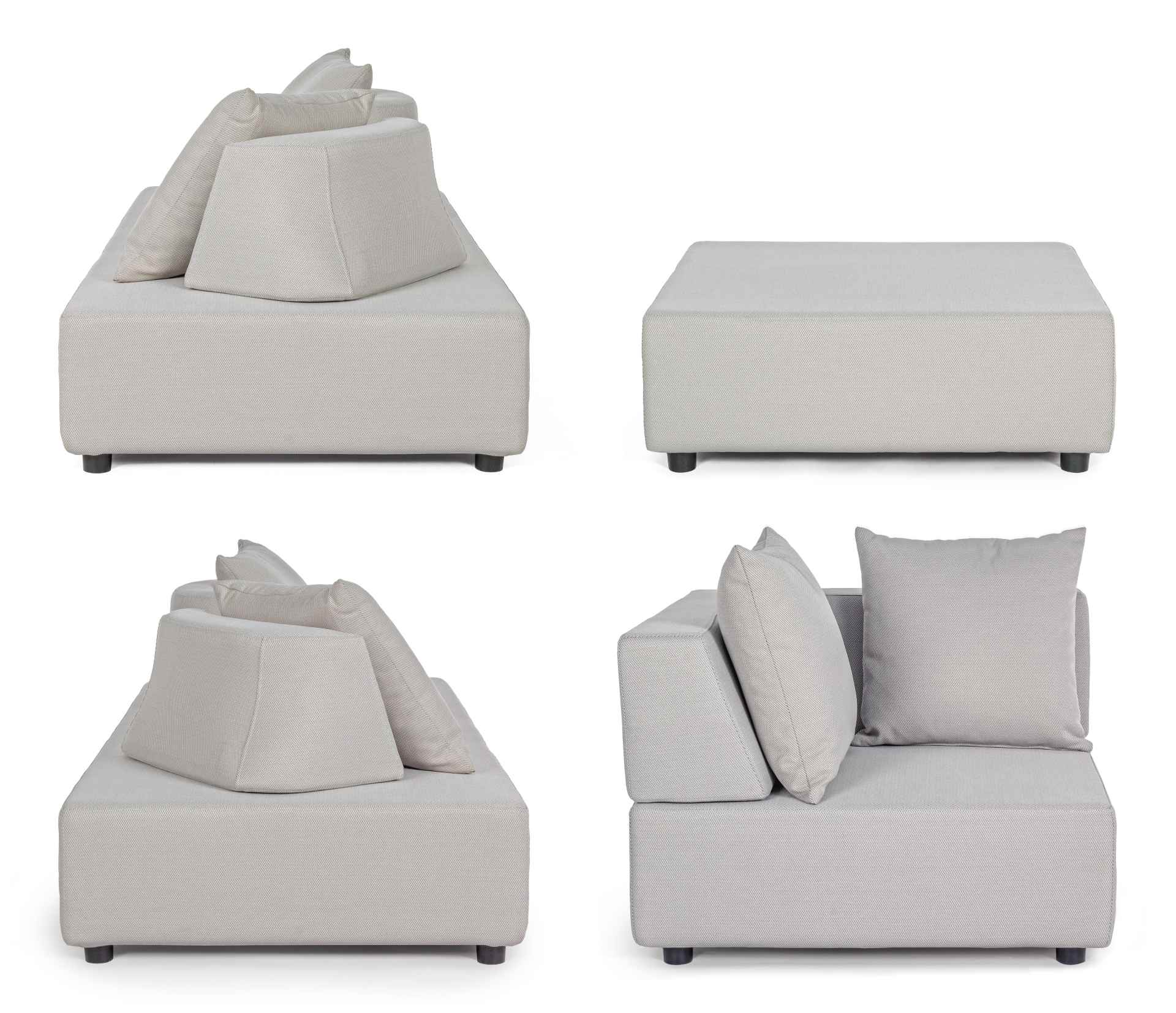 Gartenlounge Sofa Piper mit Kissen und verstellbarer Rückenlehne