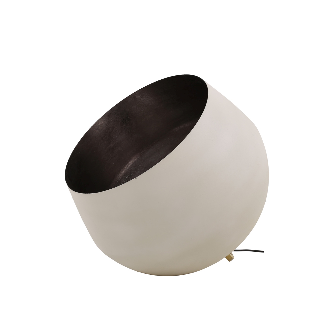 Tischleuchte Gong - Metall Beige matt, Reflektor, inkl. LED, Ø 50 cm