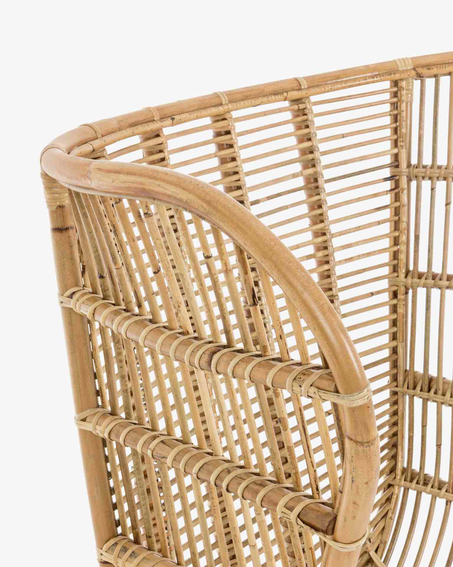 Sessel Estefan aus Rattan, Natur