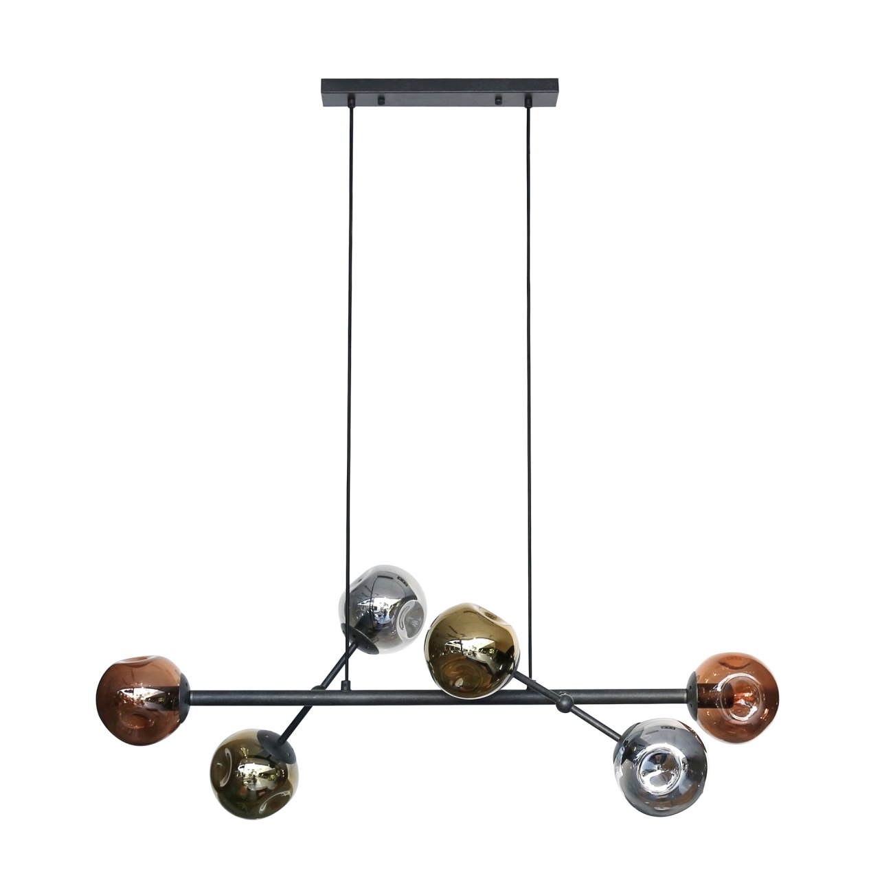 Hängeleuchte Atodimpal, 3-flammig - Gold-, Kupfer-, Chromglas, LED Hängeleuchte Atodimpal, 3-flammig - Gold-, Kupfer-, Chromglas, LED