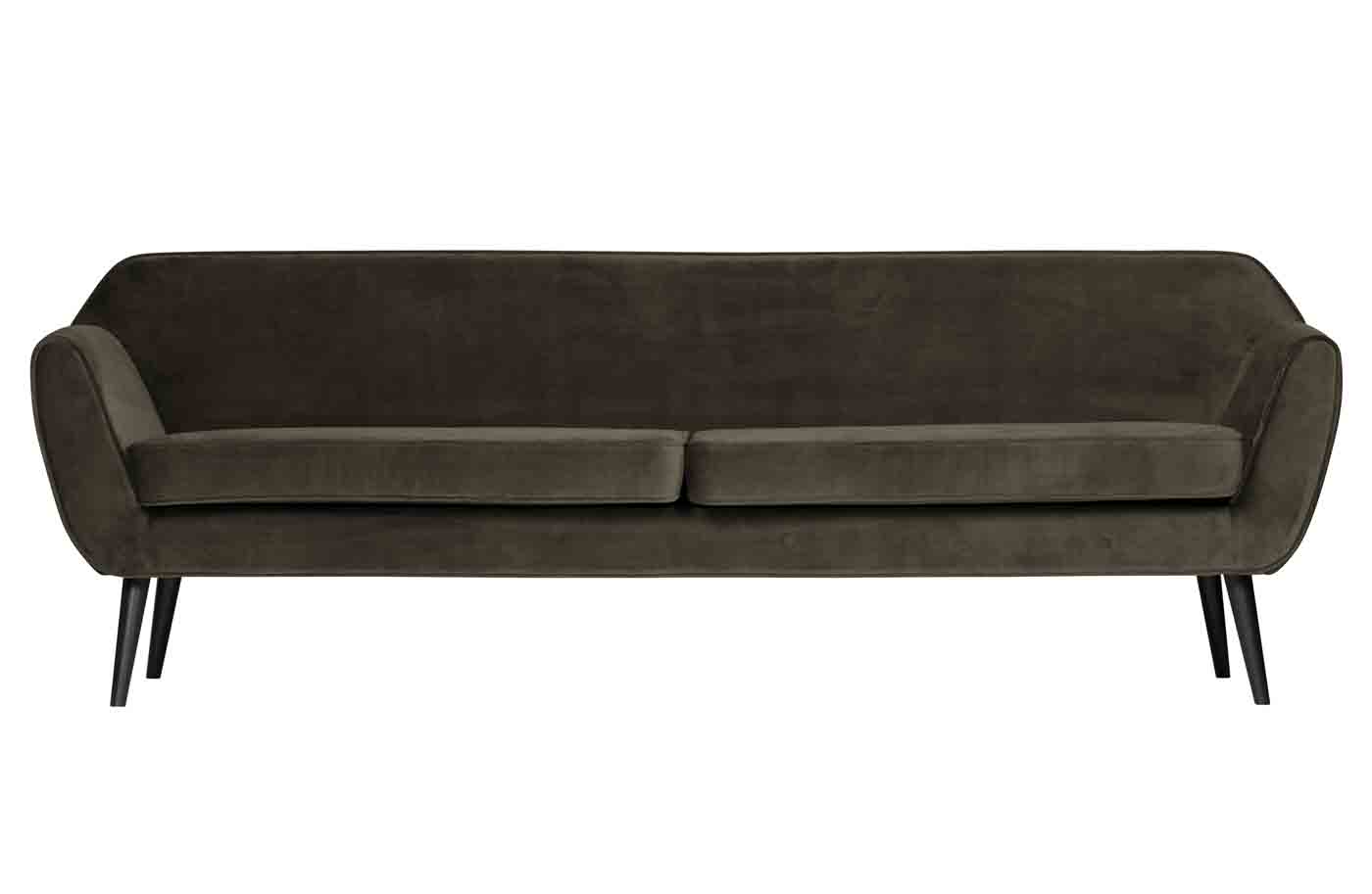 Sofa Rocco Samt, 230cm Grau