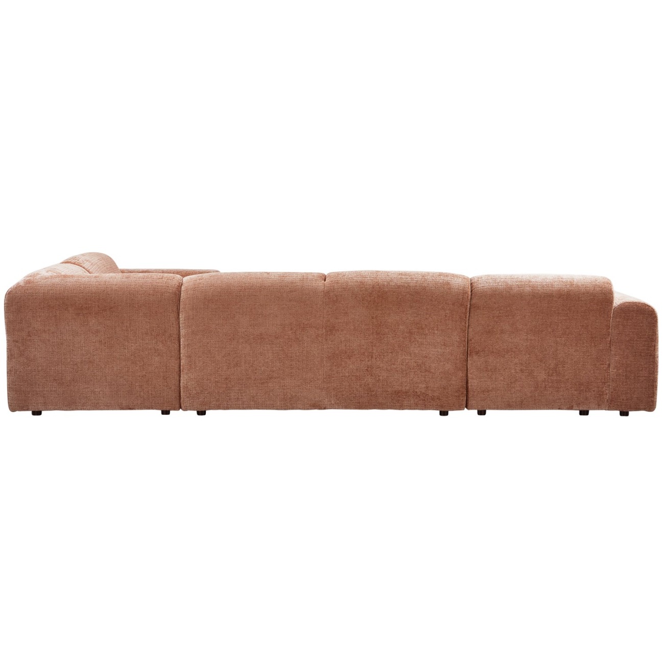 Ecksofa Cloud aus Chenille-Stoff Rechts, Terra