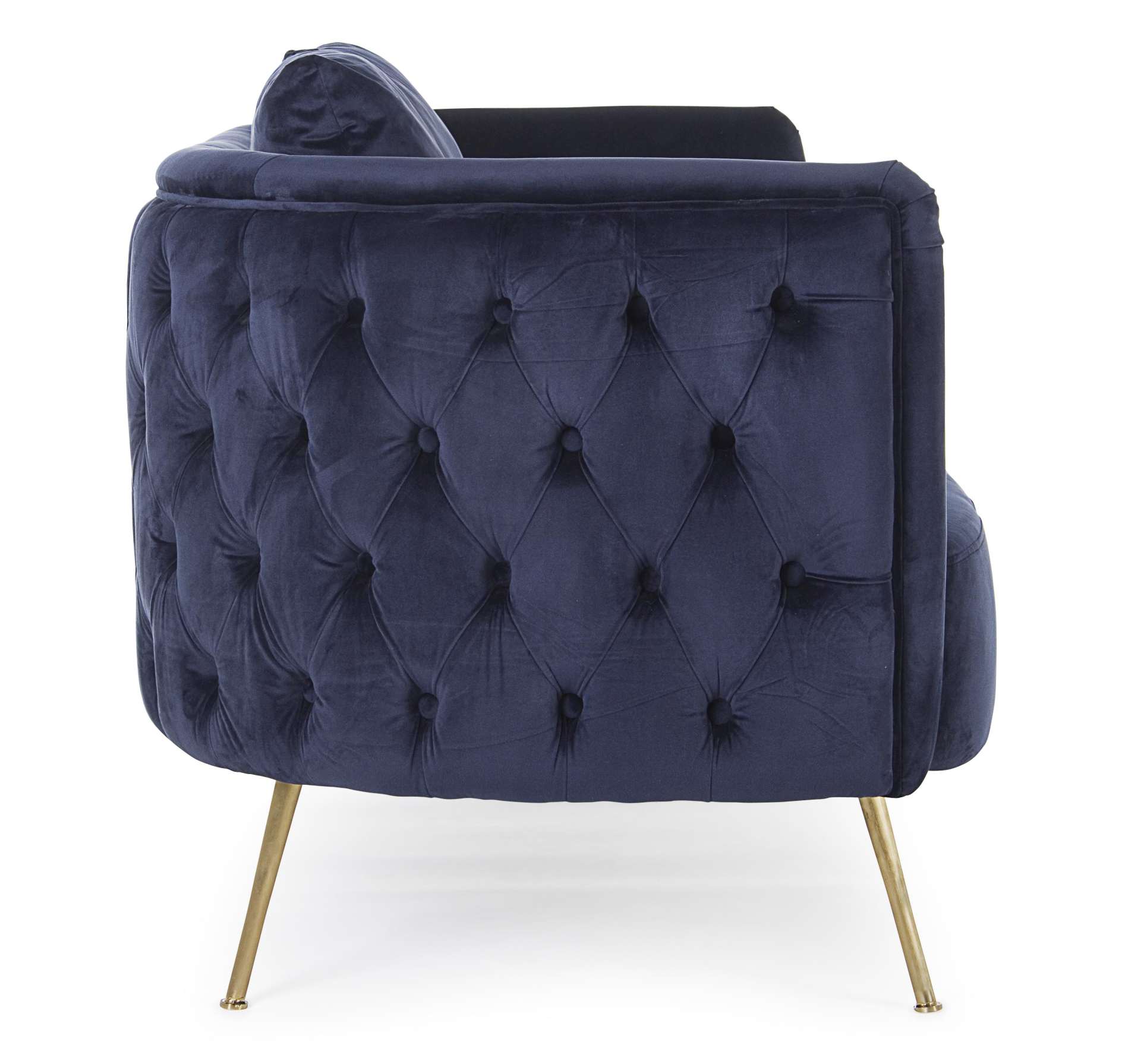 2-Sitzer Sofa Tenbury in Samt-Optik, Blau