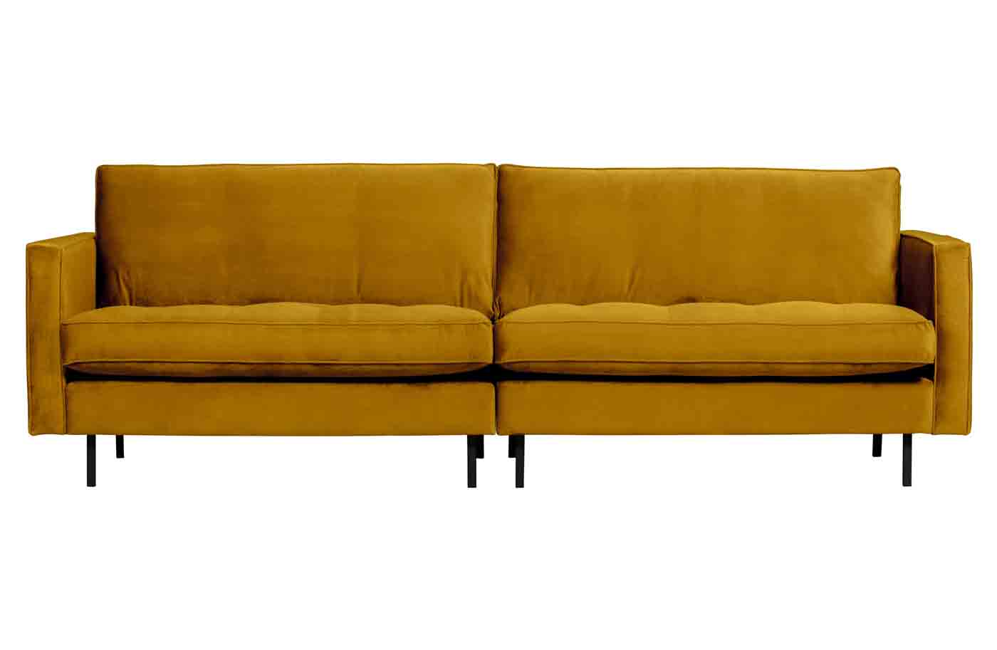 Sofa Rodeo Classic 3 Sitzer Samt, Ocker