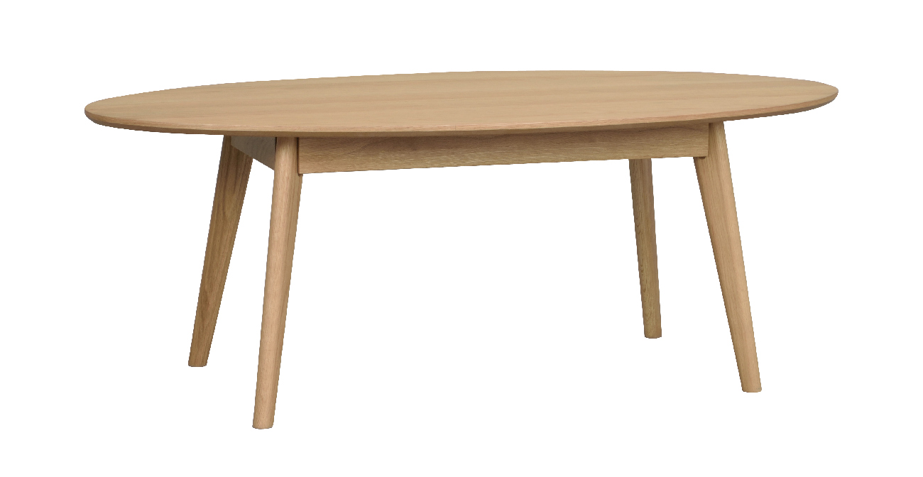 Couchtisch Yumi Oval 130x65cm, Esche Natur