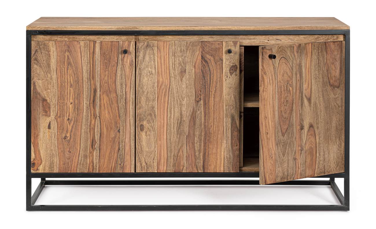 Sideboard Nartan aus Sheesham-Holz, 3 Türen