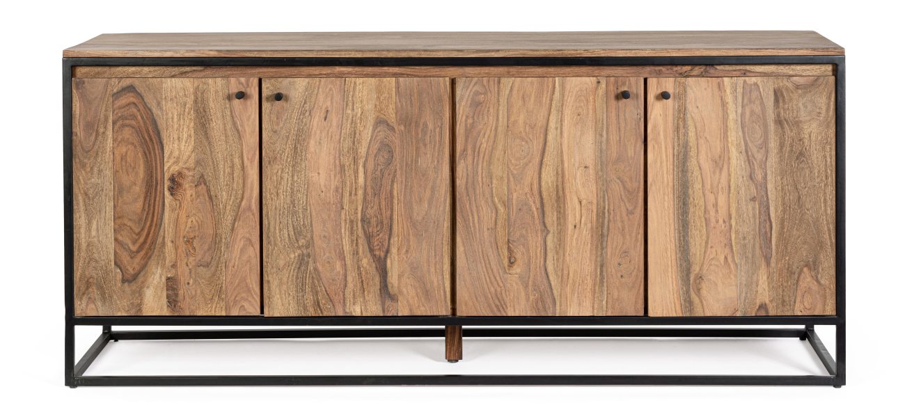 Sideboard Nartan aus Sheesham-Holz, 4 Türen