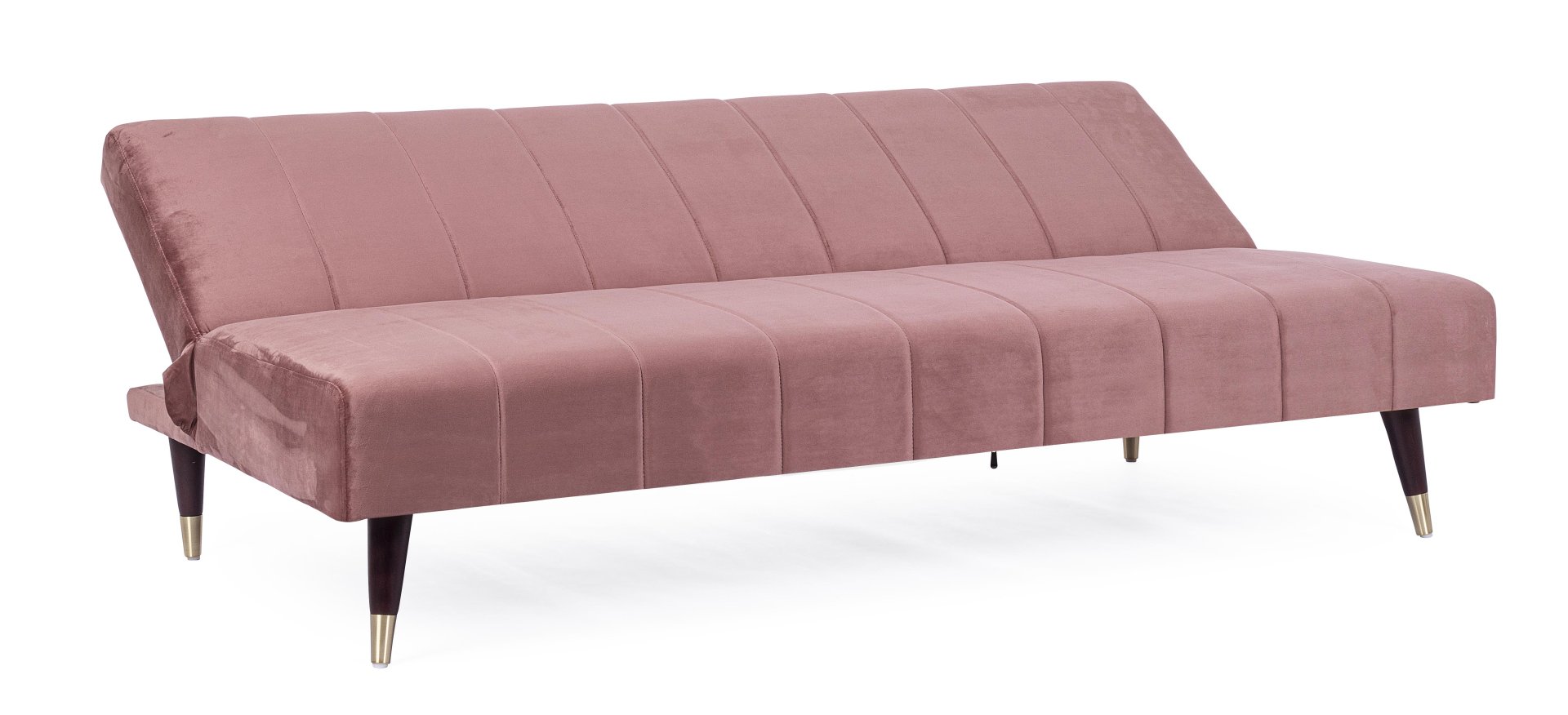 Schlafsofa Alma aus Samt, Rosa