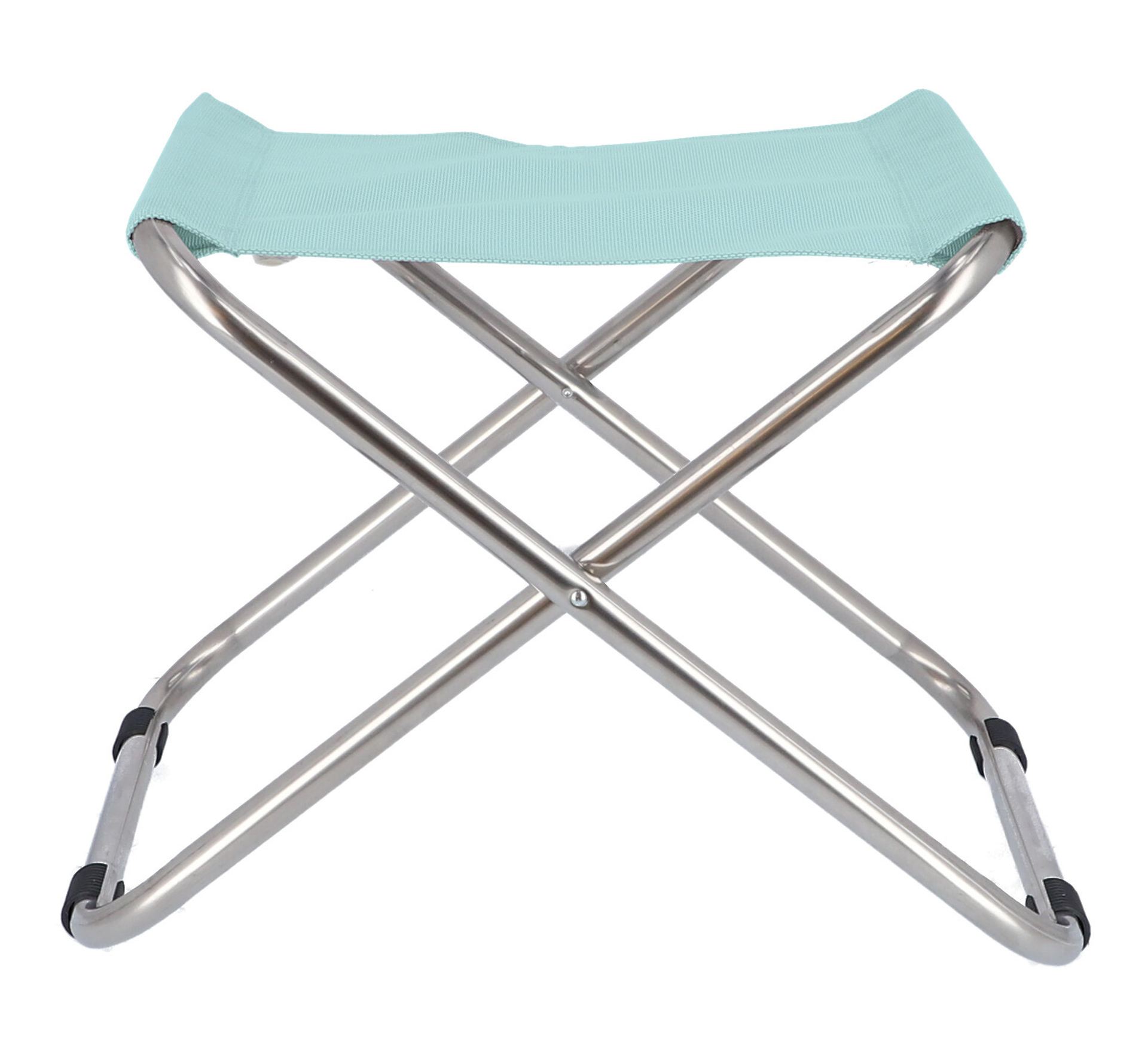 Hocker Chico aus Aluminium, Aqua