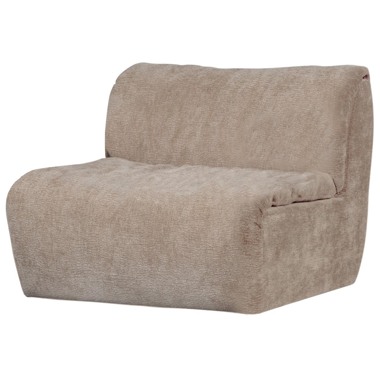 Sessel Baggy aus 3D-Chenille-Stoff, Sand