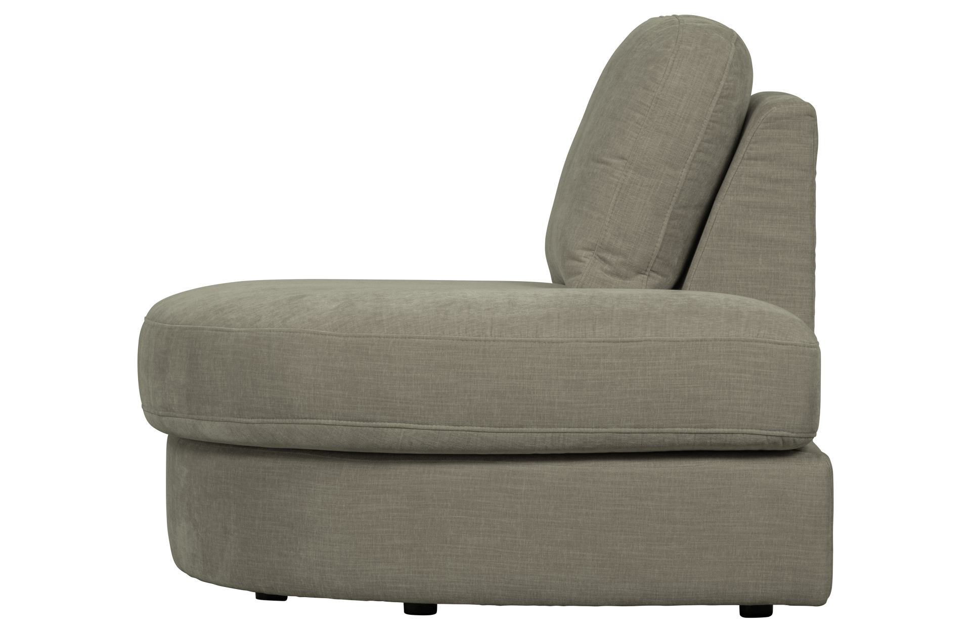 Modulsofa Family 1-Seat Eck-Element Rund Rechts, Grau