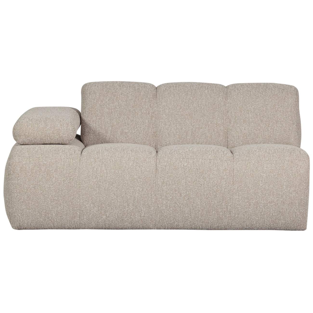 Modulsofa Mojo Boucle 1,5er Arm-Links, Beige