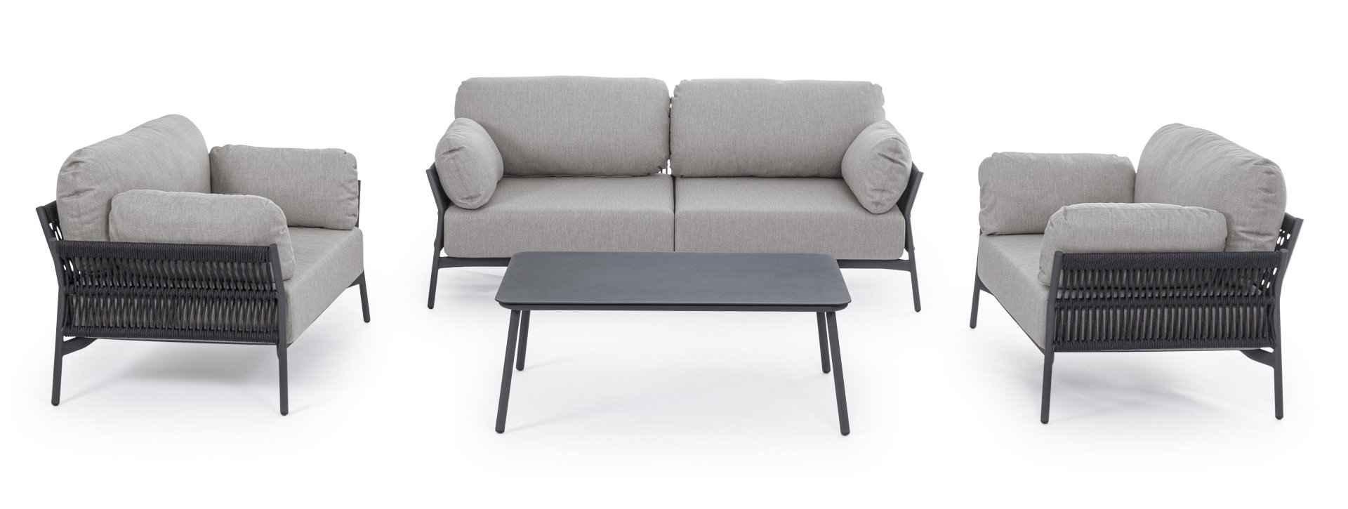 Sofa Pardis aus Aluminium, Anthrazit