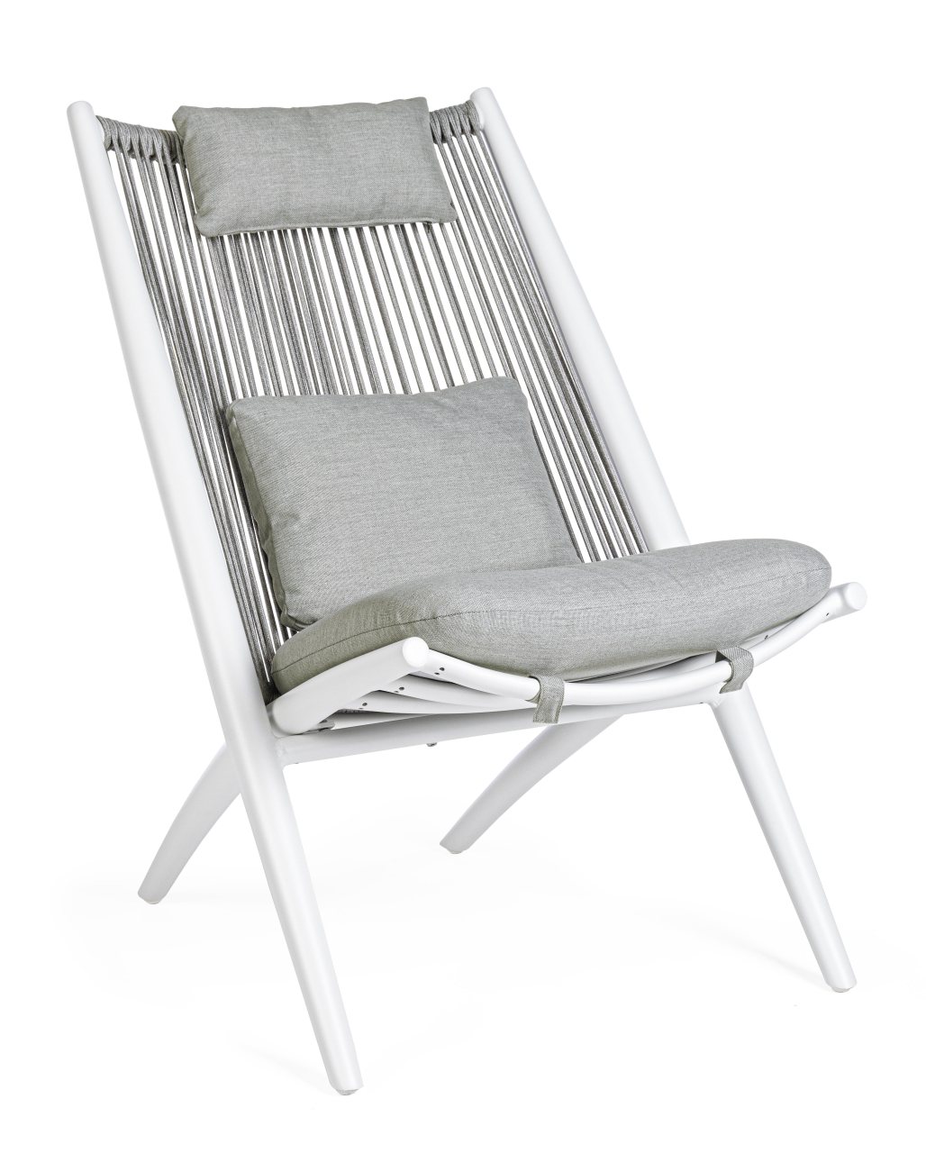 Gartensessel Aloha aus Aluminium, Weiß