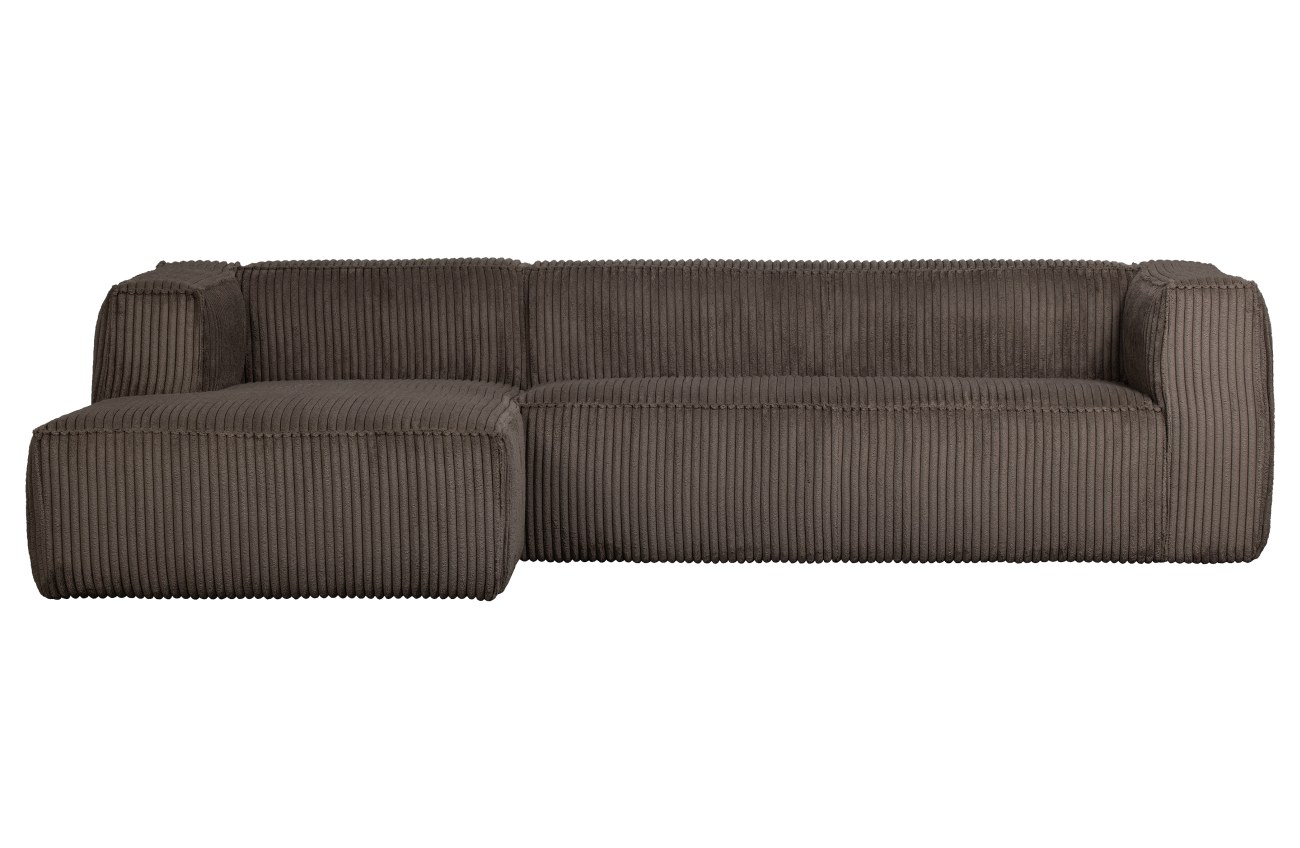 Ecksofa Bean mit Cordbezug, links Braun