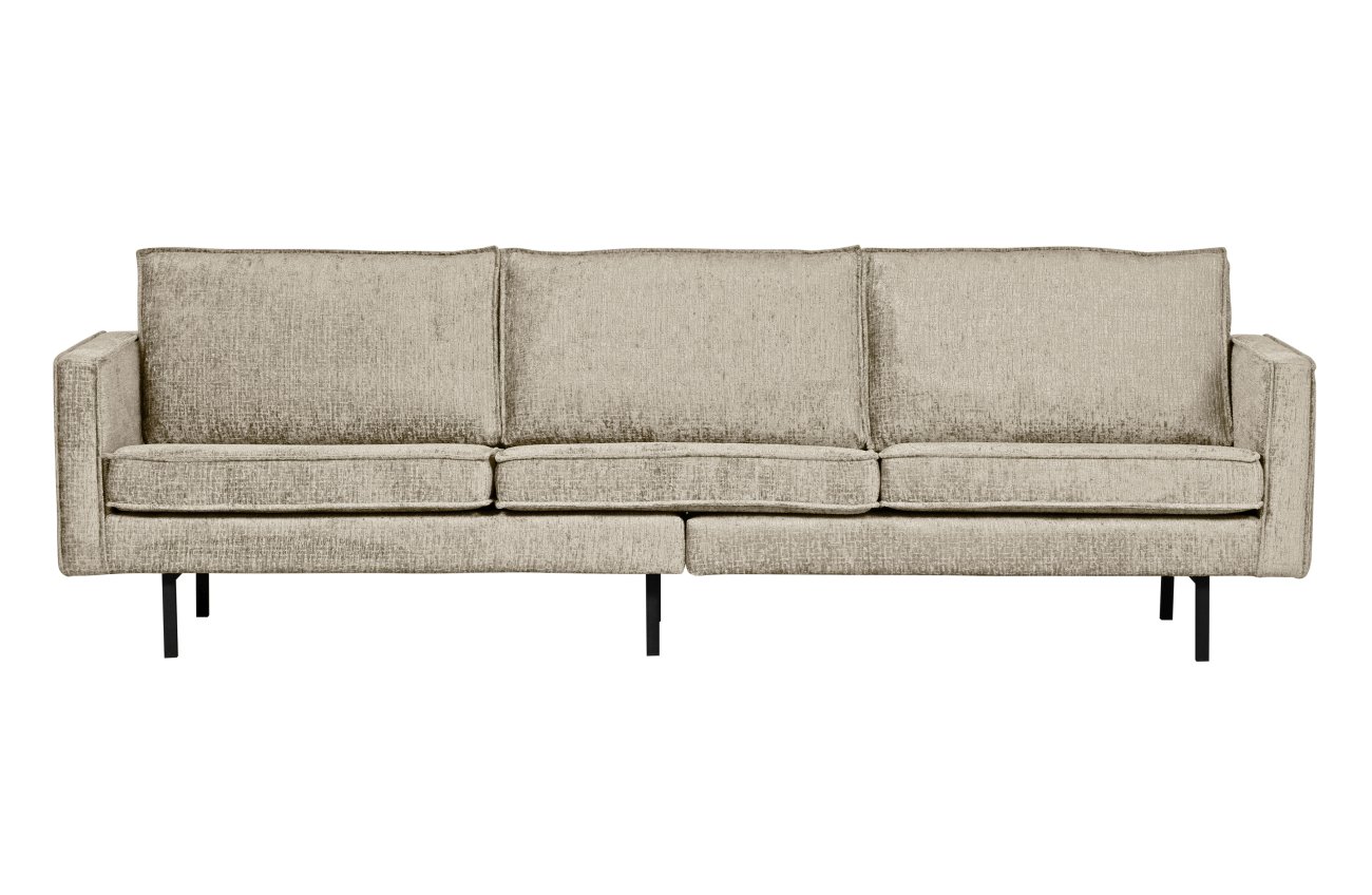 Sofa Rodeo 3 Sitzer aus Struktursamt, Wheatfiled