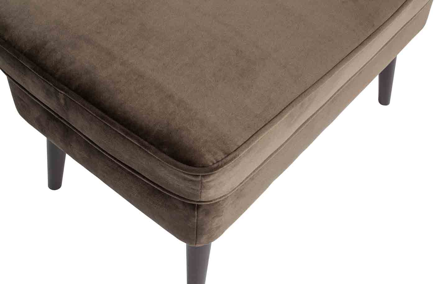 Hocker Rocco Samt, Grau