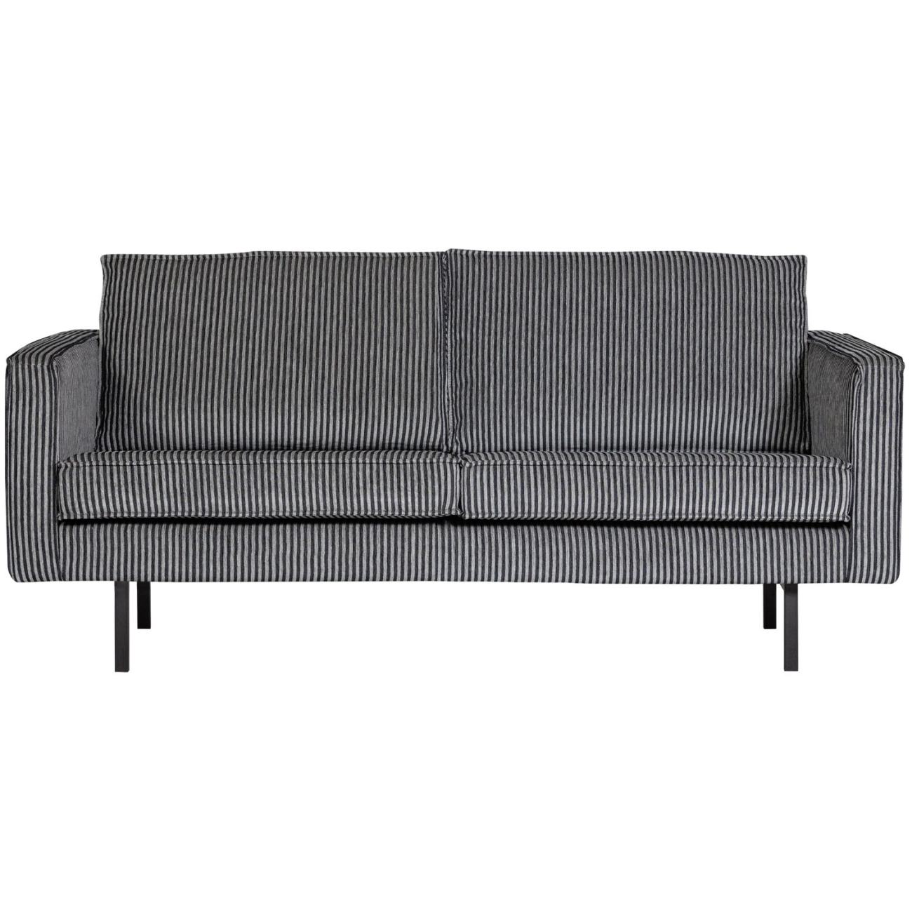 Sofa Rodeo 2,5 Sitzer aus Stoff, Schwarz/Grau