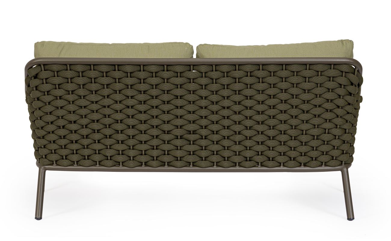 Gartensofa Everly aus Aluminium, Olive