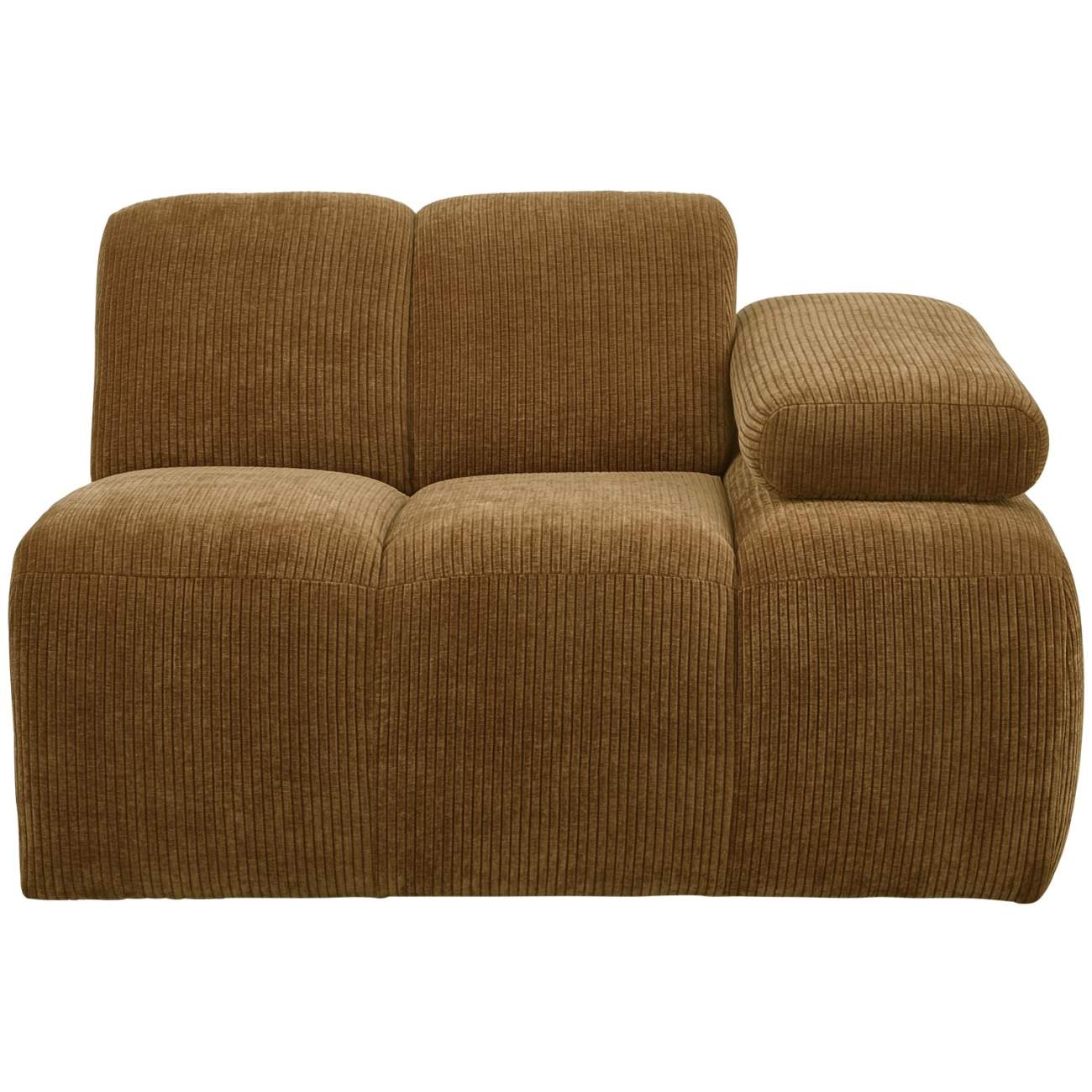 Modulsofa Mojo Flachcord 1er Arm-Rechts, Honiggelb