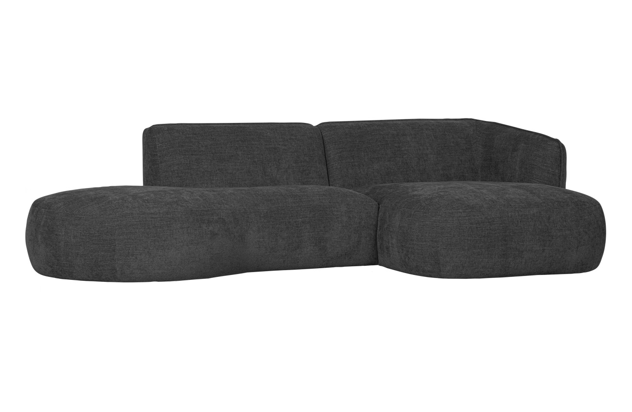 Ecksofa Polly aus Webstoff Rechts, Grau